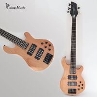 China Factory 5 Strings 24 Frets 2V 3T Maple Neck Double Humucker Basswood Electric Bass