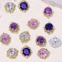 Nail Color Zircon Jewelry Big Diamond Tempera Diamond Zircon Color Charm Nail Accessories