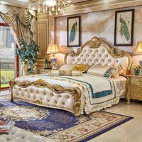 Double King Bed Luxurious Design Bedroom Furniture