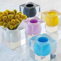 BSCI factory acrylic vase factory direct sale custom home decoration flower plexiglass