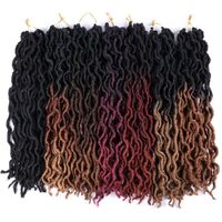 18 Inch Gypsy locs Wavy Synthetic Braided Gypsy False Lock Hair Extensions Braids Crochet Hair Gypsy locs