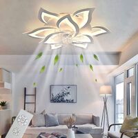 Factory direct sale 31 inch modern ceiling fan with light and remote control 3 speed 3 colors ceiling fan with invisible blades LED ceiling fan