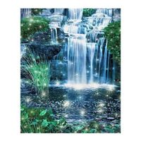 Diy 5d Diamond Painting Kit Lakeside Waterfall Diamond Mosaic Embroidery Handmade Painting Decorative Painting By Number Wall Art