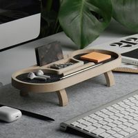 Modern Desk Accessories Pencil Case Business Card Holder Wooden Desk Organizer Workplace Organization Desk Organization Phone Holder