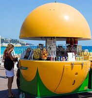 Large Size Spherical Portable Orange Juice Bar Fruit Kiosk Outdoor Street Food Kiosk