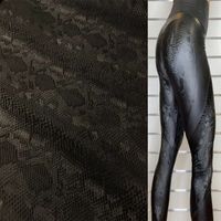 Print Faux leather pu snakeskin leggings fabric