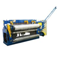 Fully automatic welded mesh machine with all necessary equipment for building meshes in rolls