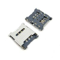 SIM card original high-quality silver plastic core bracket 6pin+1pin (H=1.37) SIM card holder