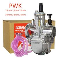 2T 4T Universal Chrome PWK Carburetor 24 26 28 30 32 34mm with power nozzle for Keihin Koso Oko racing motorcycle