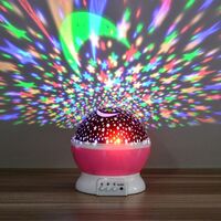 Sky Light Spherical Romantic Fantasy Rotating Projector Sky Butterfly Moon Star Projection Light USB Night Light