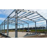 Warehouse steel column beam frame structure / prefabricated warehouse H-shaped steel