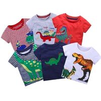 Children's Tops T-Shirt Cotton Children's Boys Shirt Summer Cartoon Animals Casual Wear Baby Girl Boys T-Shirt