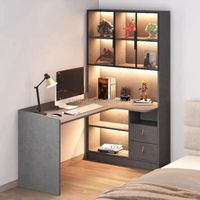 Modern Bookshelf With Glass Doors Wooden Bookshelf