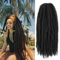 Best Selling Sister Locs 18 Inch High Temperature Fiber Synthetic Braid Hair Extensions African Kink Marley Braid Kink