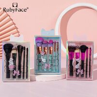 RUBYFACE Spot 5pcs Wooden Handle Makeup Brushes Pet Gift Box Loose Powder Eye Shadow Powder