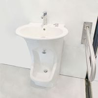 Mosque hygienic wash basin sink double wash basin wudu furniture halal basin spray type overall flushing furniture washstand