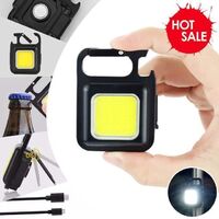 Multifunctional Rechargeable Emergency Light Key Ring Portable High Brightness COB Inspection Light Outdoor Camping Light