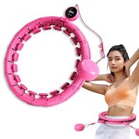 Factory direct supply adjustable fat burning belly fitness equipment with counterweight pink smart fitness hula hoop