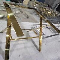 Dining table base custom sofa chair frame with stainless steel PVD plating furniture metal parts