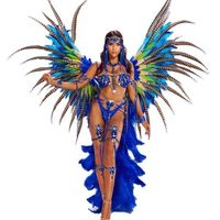 fancy dress fancy dress carnival queen costume with feather back