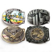 Custom Buckle Belt Hardware Design Your Own Logo Western Metal Pin Belt Buckle Private Label For Sale, Men's Belt Buckle