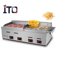 Fast food machine chicken slices French fries fryer restaurant fast food machine barbecue dry pot with fryer machine