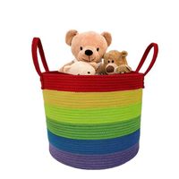 woven storage basket with cotton rope woven storage basket with cotton rope