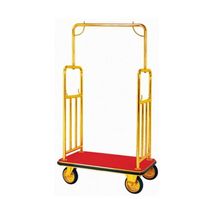 Hotel lobby furniture Bellman light hotel luggage trolley with brake