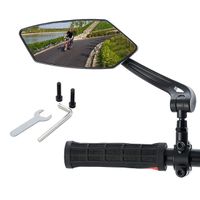 Bicycle Bicycle Rear View Handlebar Mirror 360 Degree Rotatable Bicycle Side Mirror