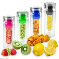Toofeel High Quality Brand New Colorful Infuser Water Bottle Fruit Infusion Detox Bottle Water