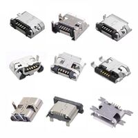 Micro USB Type B Socket Connectors usb jack female connector mobile phone charging socket usb connector soldering