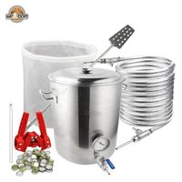 Brewing Pot Brewing Kettle Kit for Brewing and Brewing Includes Liquid Cooler for Mixing/Bottle Filler