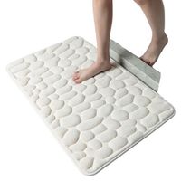 PAIDU Manufacturer Memory Foam Bathroom Mat Pebble Embossed Bathroom Rug Anti-Slip Absorbent Tub Side Floor Rug Shower Door Mat