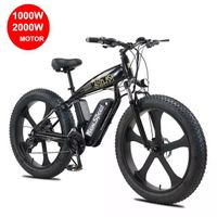 2022 Cheap CE Ebike Big Tire Fat Bike 1000w 48v e Bicycle Aluminum Alloy Mountain Electric 26 Inch Beach Cruiser Fatbike