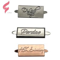 LiHui Hardware High Quality Handbag Accessories Logo Custom Logo Brand Name Metal Tag Handbag Hardware Tag