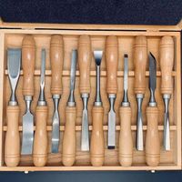 Woodworking Carpenter Carving Tools 12 Pieces Wood Carving Chisel Set