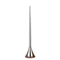 Factory wholesale vertical stainless steel shoehorn walnut wood metal shoehorn