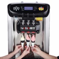 Wholesale Three Flavors Soft Ice Cream Machine Commercial Ice Cream Machine Manufacturer Soft Ice Cream Machine