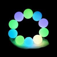 2022 new product fluorescent luminous 10/12/13/15/17/20mm round mixed hexagonal Mickey silicone beads luminous