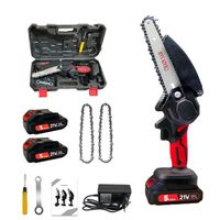 6 Inch 21V Portable Lithium Battery Cordless Chainsaw Electric Pruner Mini Chainsaw Cordless for Courtyad Tree