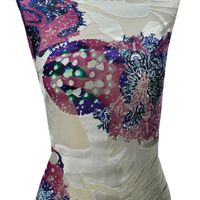 Nylon/Viscose 2-ply woven satin and georgette burnout digital print viscose satin pattern digital print fabric opal