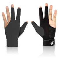 Cue Billiard Pool Shooters 3 Finger Left Hand Gloves Pool Gloves Snooker Pool Accessories