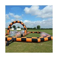 IFUNWOD Outdoor Inflatable Track Race Bumper Car Airtight Inflatable Bumper Car Track Fence