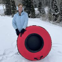 Wholesale dry ski donut slide tire inner tube sled sled snow tire snow tire outdoor rainbow slide