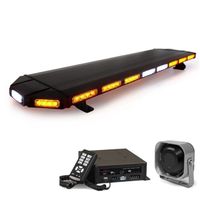 HS-6146B emergency rotating strobe ambulance light black aluminum alloy 3W led warning light bar