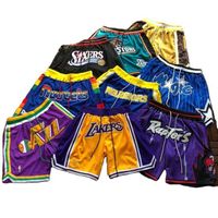 Wholesale 100% Polyester Mesh Solid Color Basketball Shorts Retro Logo Custom Just Don Mens Basketball Street Shorts