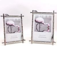 Creative Custom Metal Photo Frame Light Bamboo Leaf Photo Frame Luxury Personality Stage 6 Inch 7 Inch Photo Frame