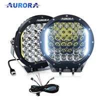 AURORA Patent Super Bright 4x4 9 Inch Waterproof LED Work Light for Car Off Road Truck Driving Light Round LED