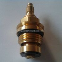 Slow open brass faucet with ceramic spool