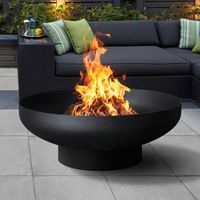 Custom 80cm Outdoor Steel Fire Pit Bowl with Grill